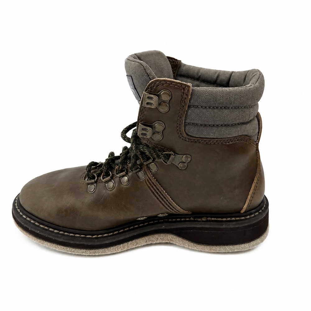 Simms  Guide Fly Fishing Wading Boots Men 7 Brown Leather Felt Sole Lace Up - Picture 3 of 10